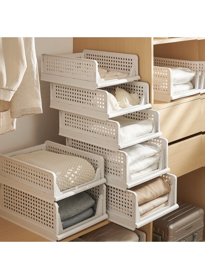 SHIXIN 3-piece drawer-style storage box set -- wardrobe storage with tiered shelves -- shelf cabinets with tiered racks -- clothes organizers and baskets - Image 2